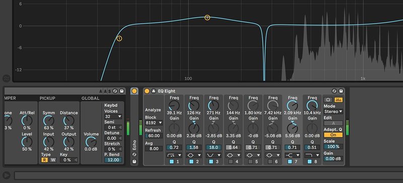 Ableton EQ Eight Interface